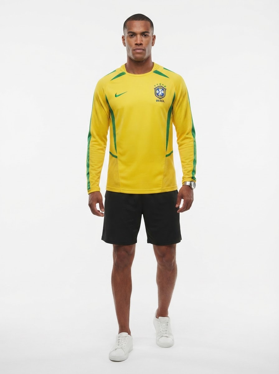 Jersey Brasil 2002 I Retro Longsleeve Man