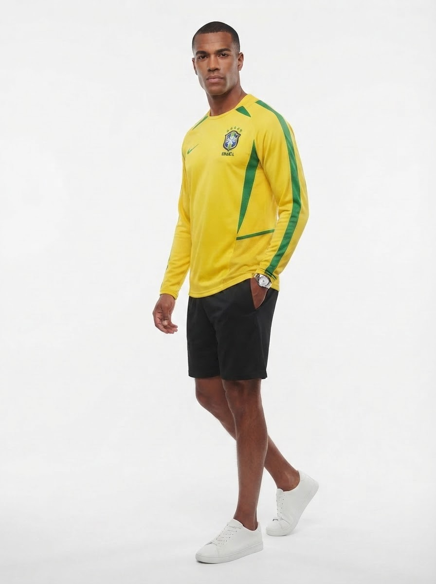Jersey Brasil 2002 I Retro Longsleeve Man