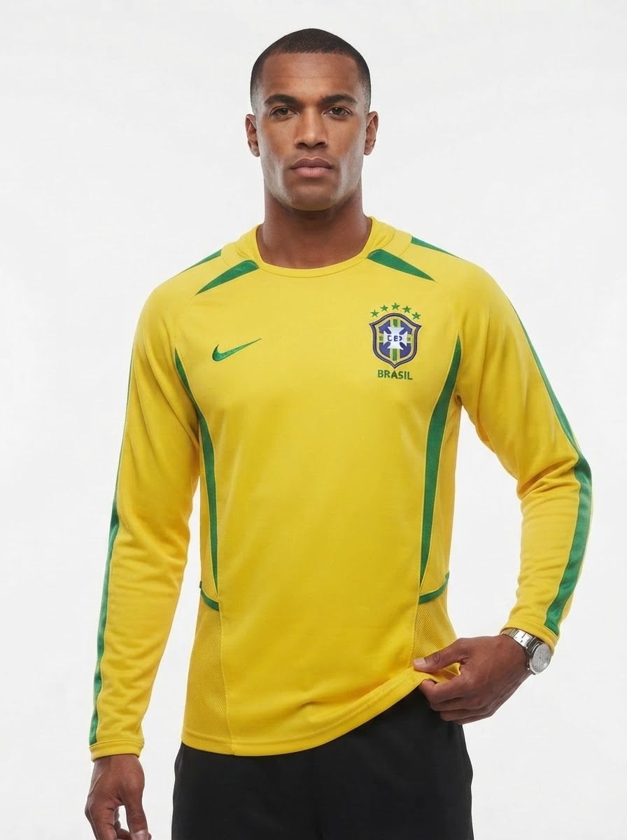 Jersey Brasil 2002 I Retro Longsleeve Man