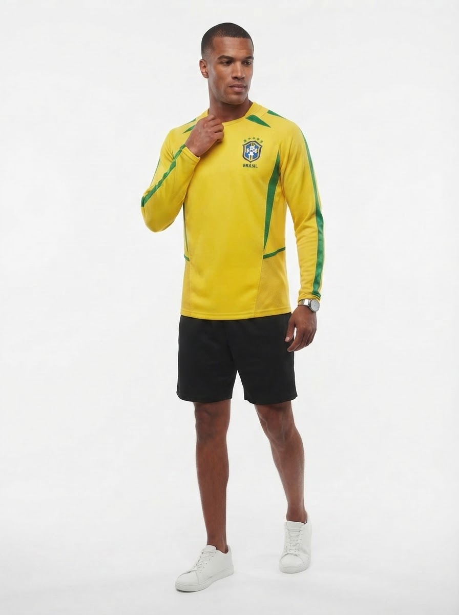 Jersey Brasil 2002 I Retro Longsleeve Man