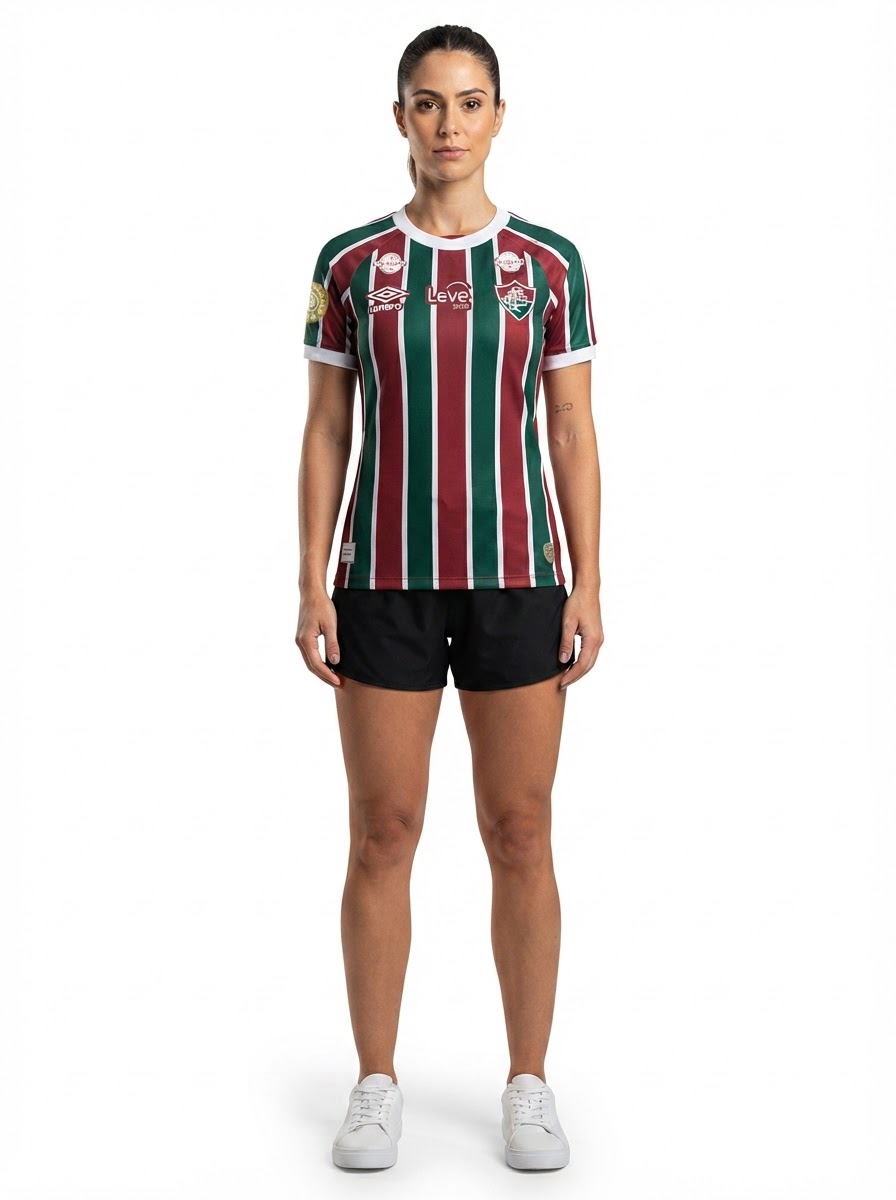 Jersey Women's Fluminense 2025/26 I - All Sponsor e Patch Mundial