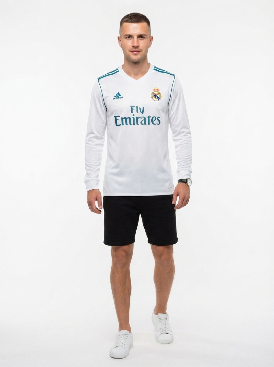 Real Madrid 17/18 I Home Jersey - Long Sleeve Retro Version