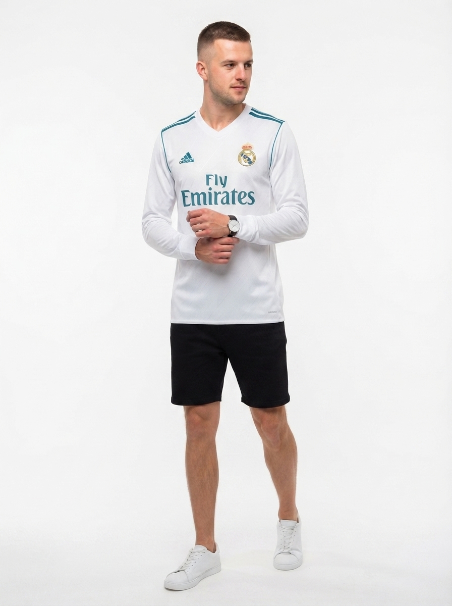 Real Madrid 17/18 I Home Jersey - Long Sleeve Retro Version
