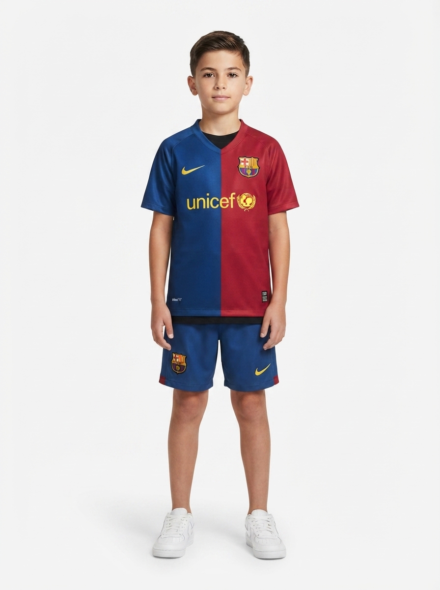 Kids Retro Barcelona Home Jersey 2008/09