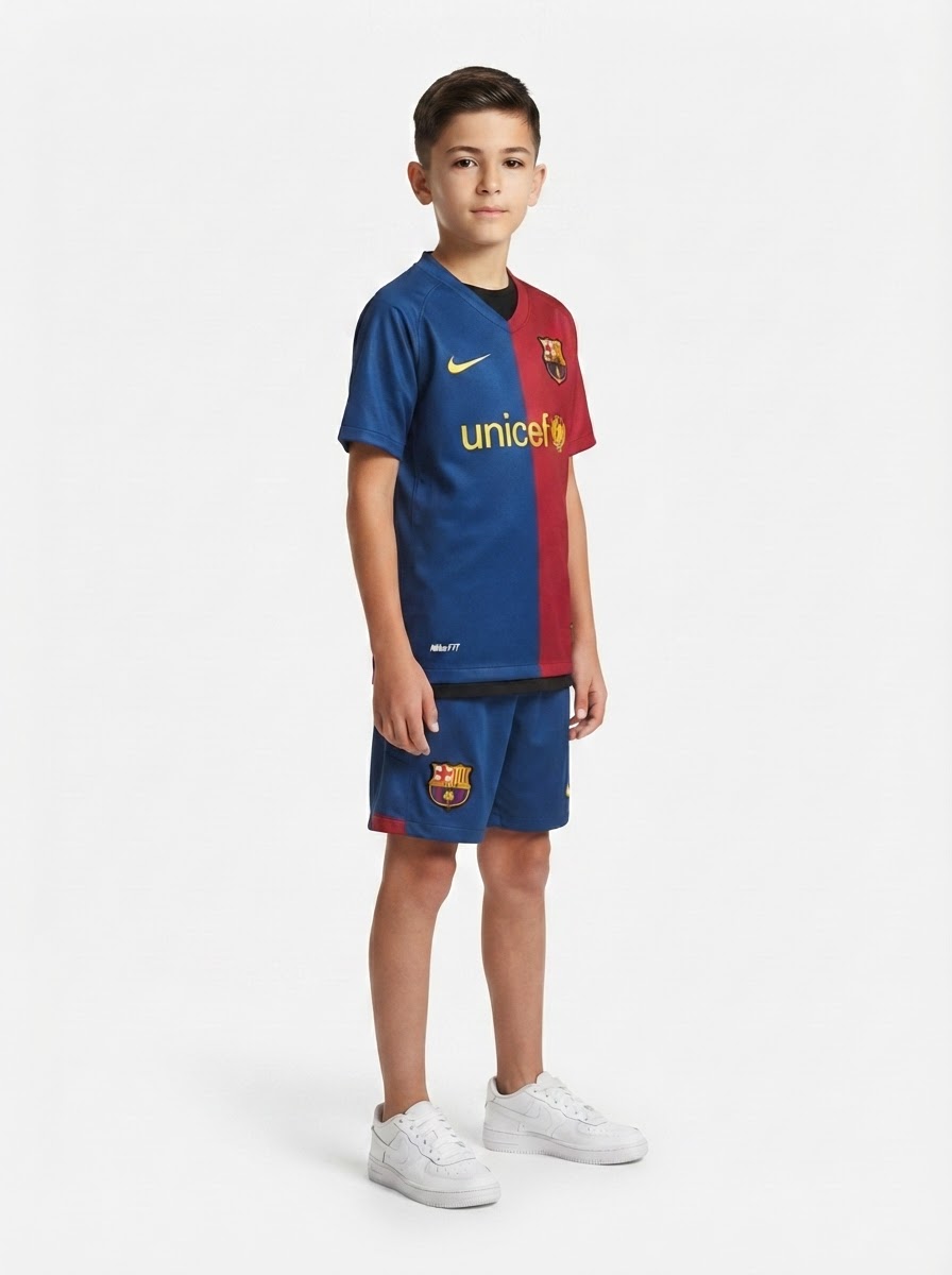 Kids Retro Barcelona Home Jersey 2008/09