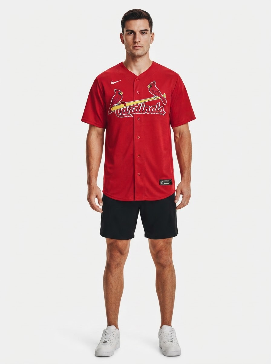 Jersey MLB St. Louis Cardinals Alternate Torcedor Masculina Vermelha