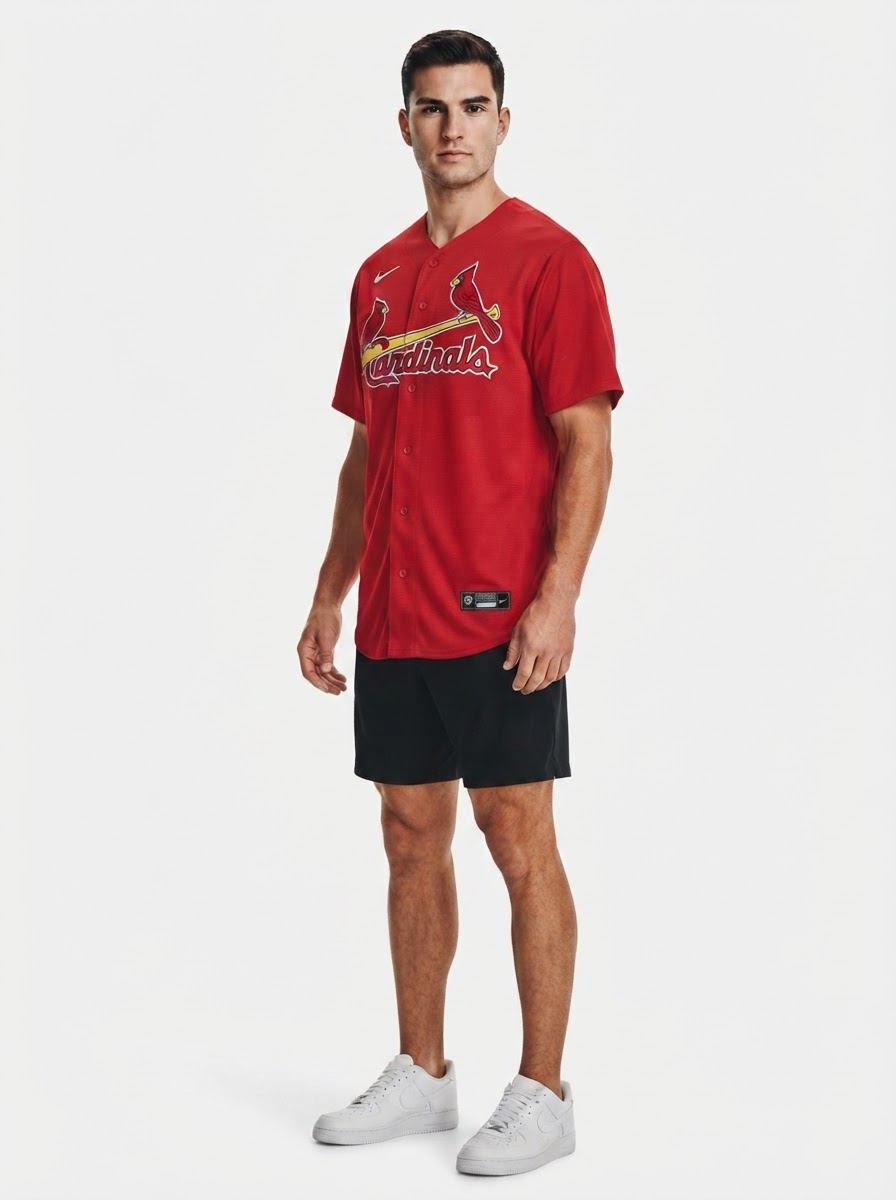 Jersey MLB St. Louis Cardinals Alternate Torcedor Masculina Vermelha