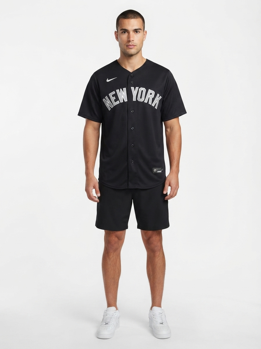 Jersey MLB New York Yankees Navy Alternativa Torcedor Masculina