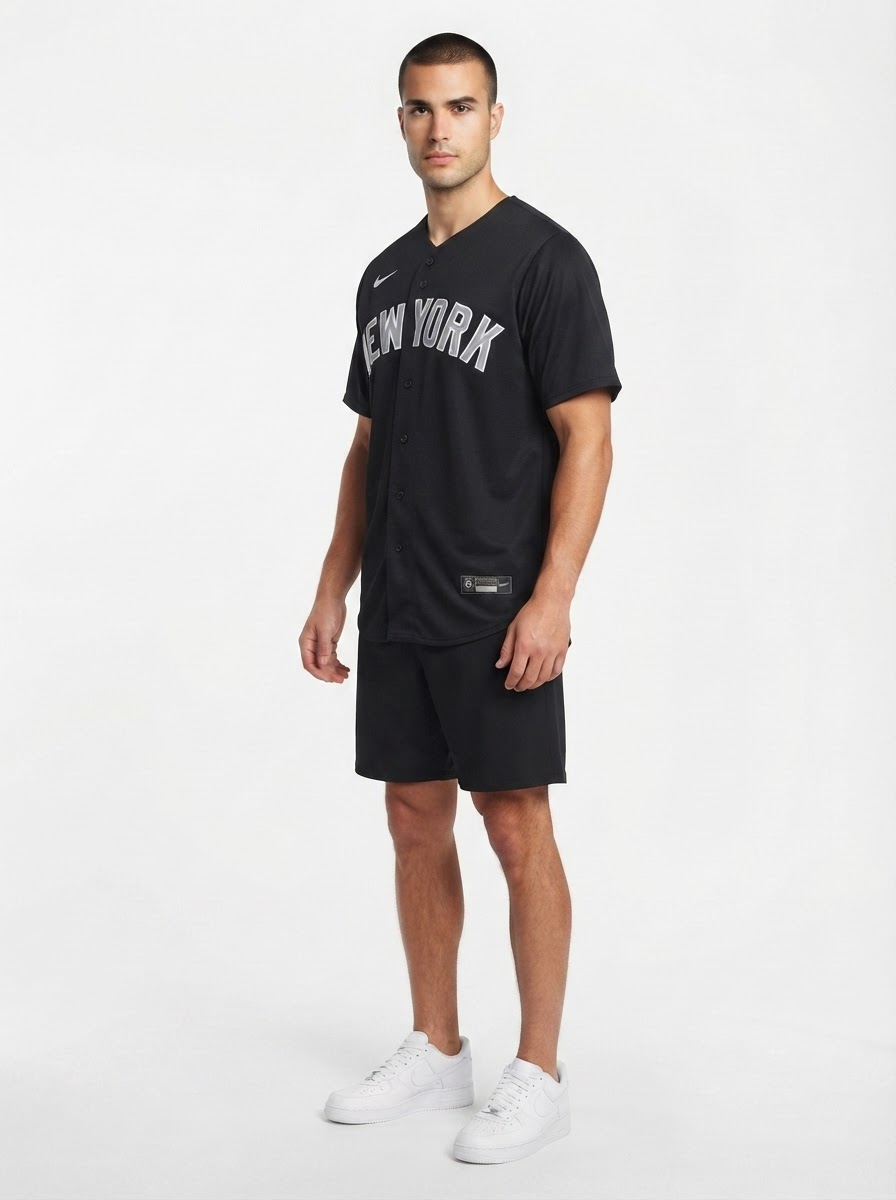 Jersey MLB New York Yankees Navy Alternativa Torcedor Masculina