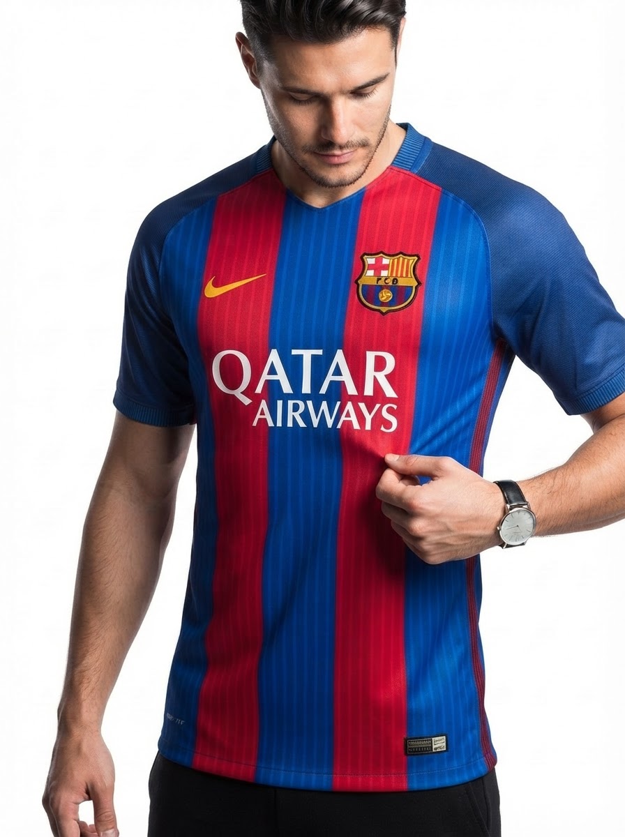 Barcelona 16/17 I Home Jersey - Long Sleeve Retro Version