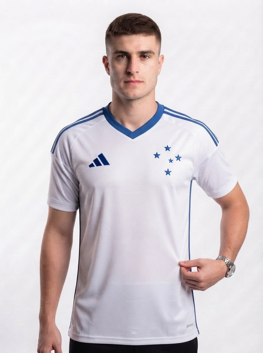 Cruzeiro II 26/27 Masculina - Branco+Azul - Fan Version