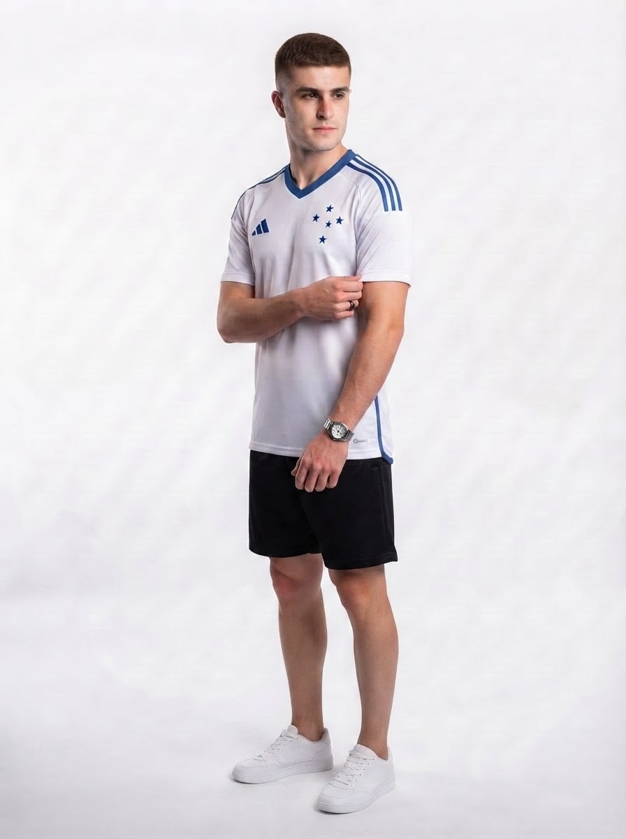 Cruzeiro II 26/27 Masculina - Branco+Azul - Fan Version