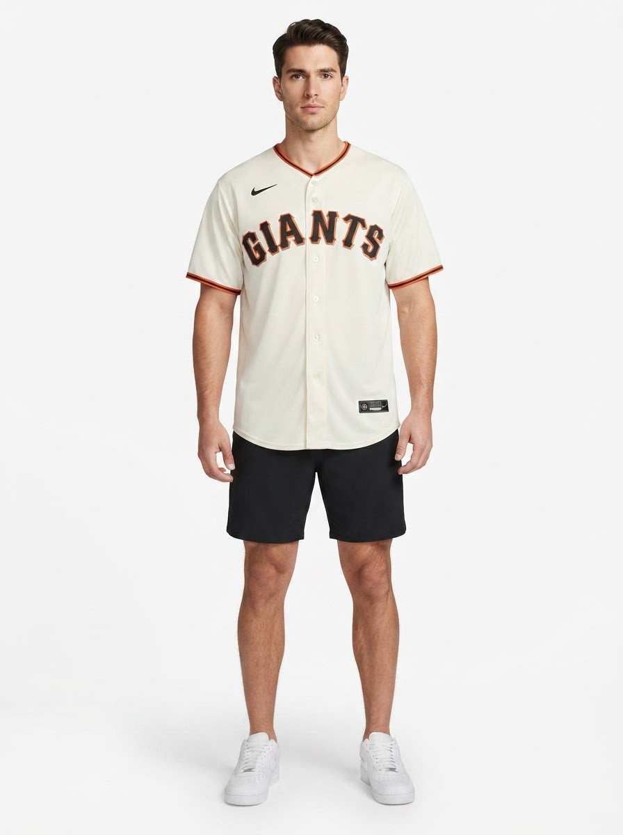 Jersey MLB San Francisco Giants I Torcedor Masculina Bege Buster Posey 28