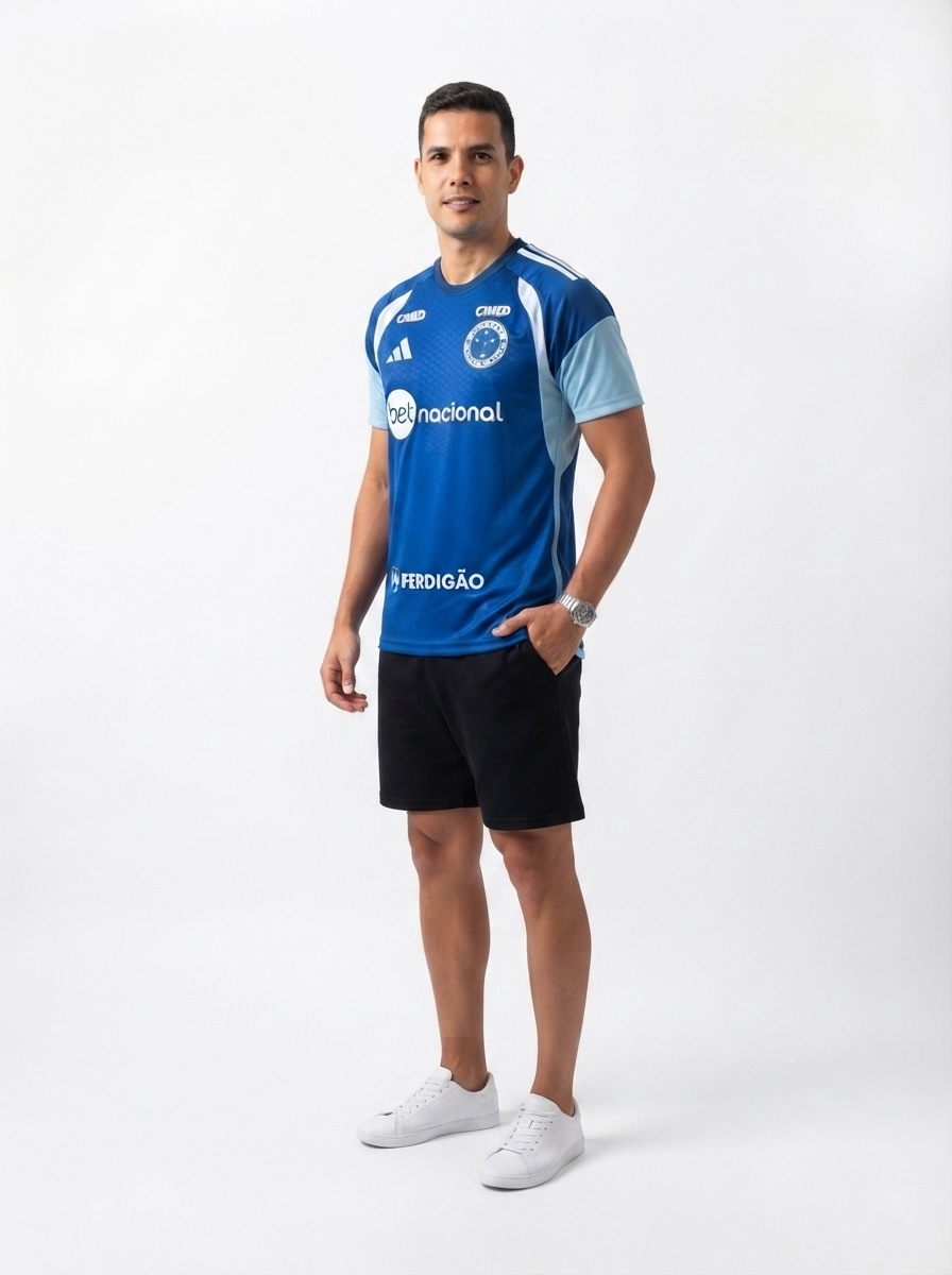 Camisa Cruzeiro Treino Atleta 2026 - com Patrocínios