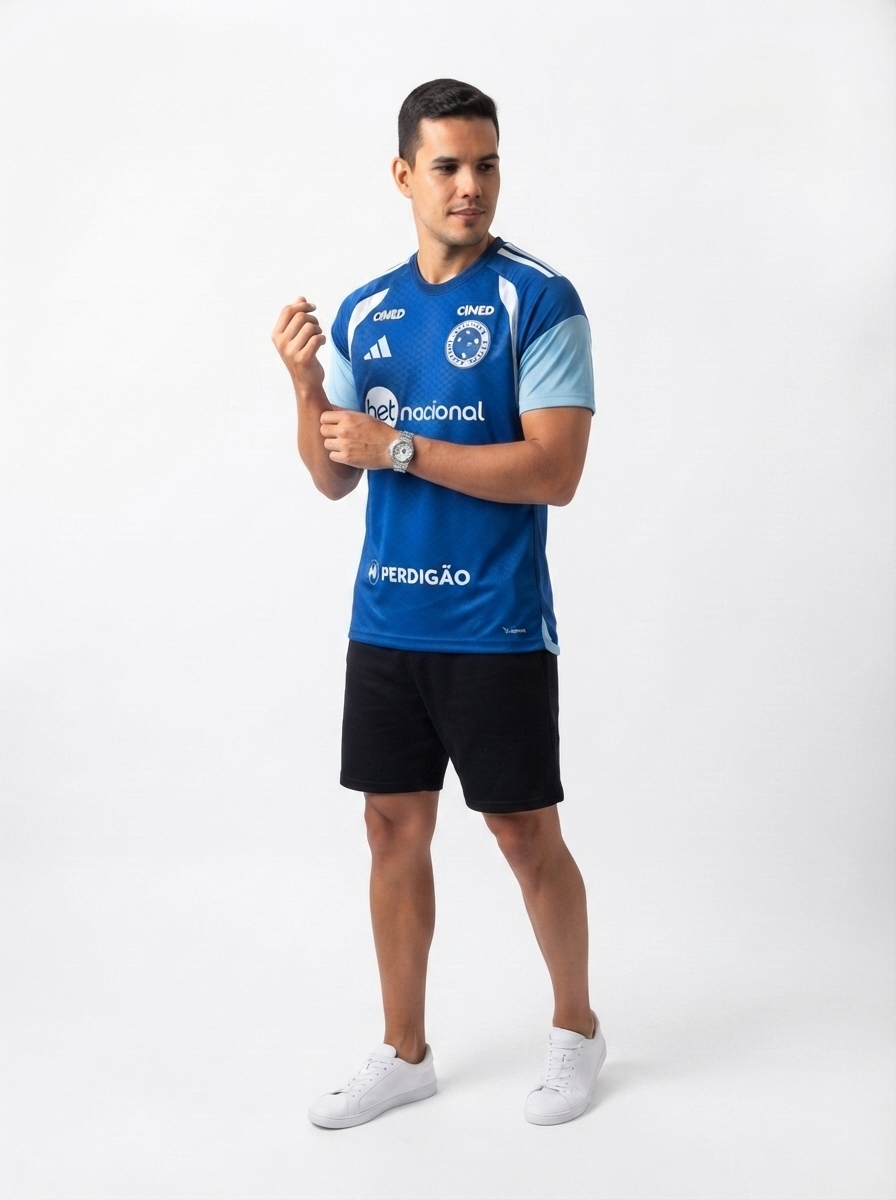 Camisa Cruzeiro Treino Atleta 2026 - com Patrocínios
