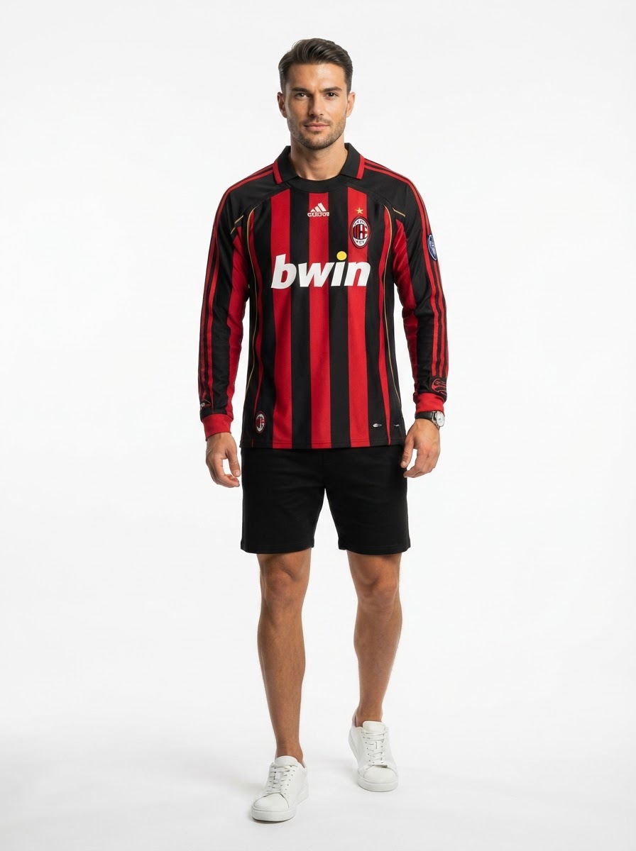 AC Milan 06/07 I Home Jersey - Long Sleeve Retro Version