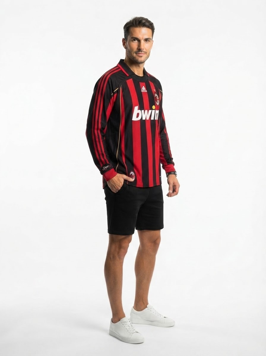 AC Milan 06/07 I Home Jersey - Long Sleeve Retro Version