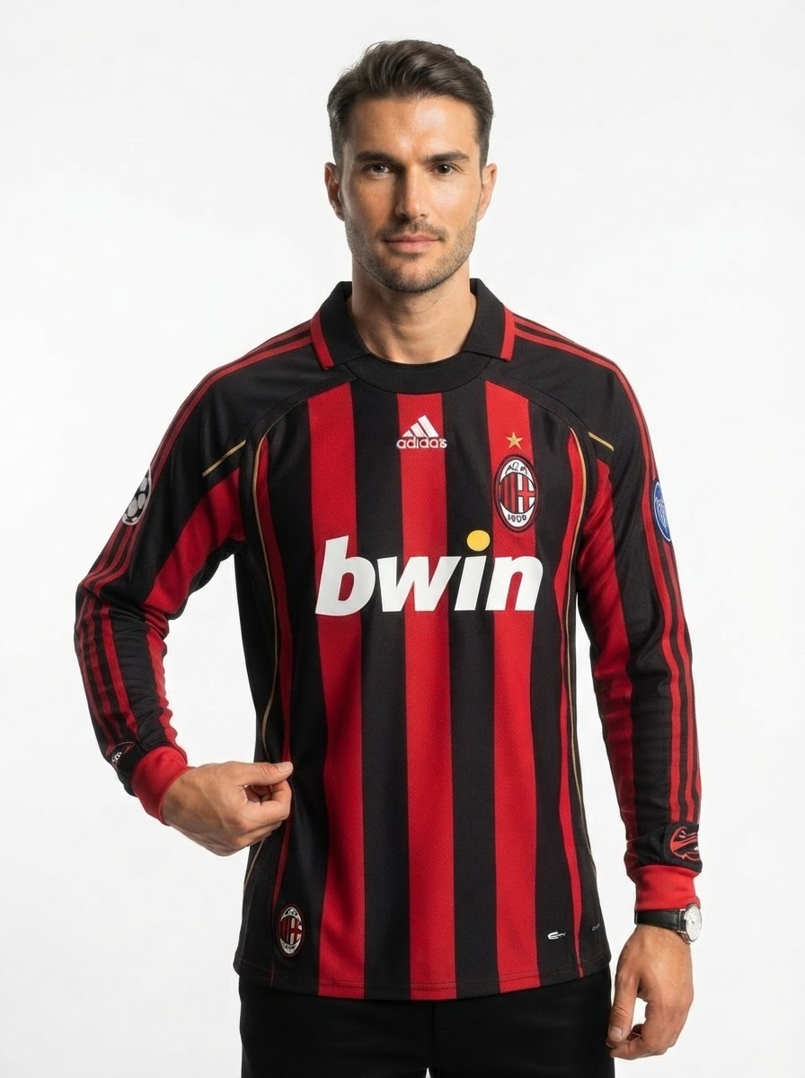 AC Milan 06/07 I Home Jersey - Long Sleeve Retro Version