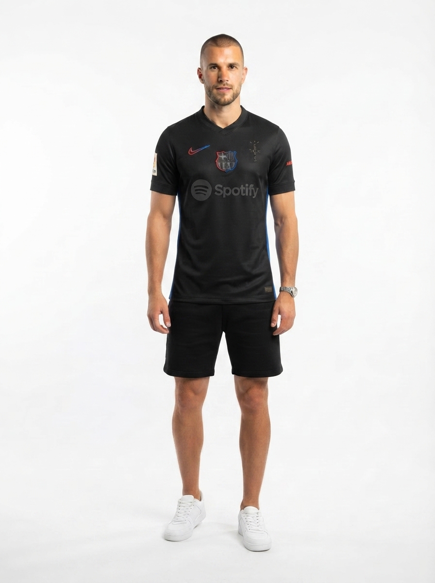 Barcelona Travis Scott Away Fan Jersey 2025/26 Spotify #11 Raphinha