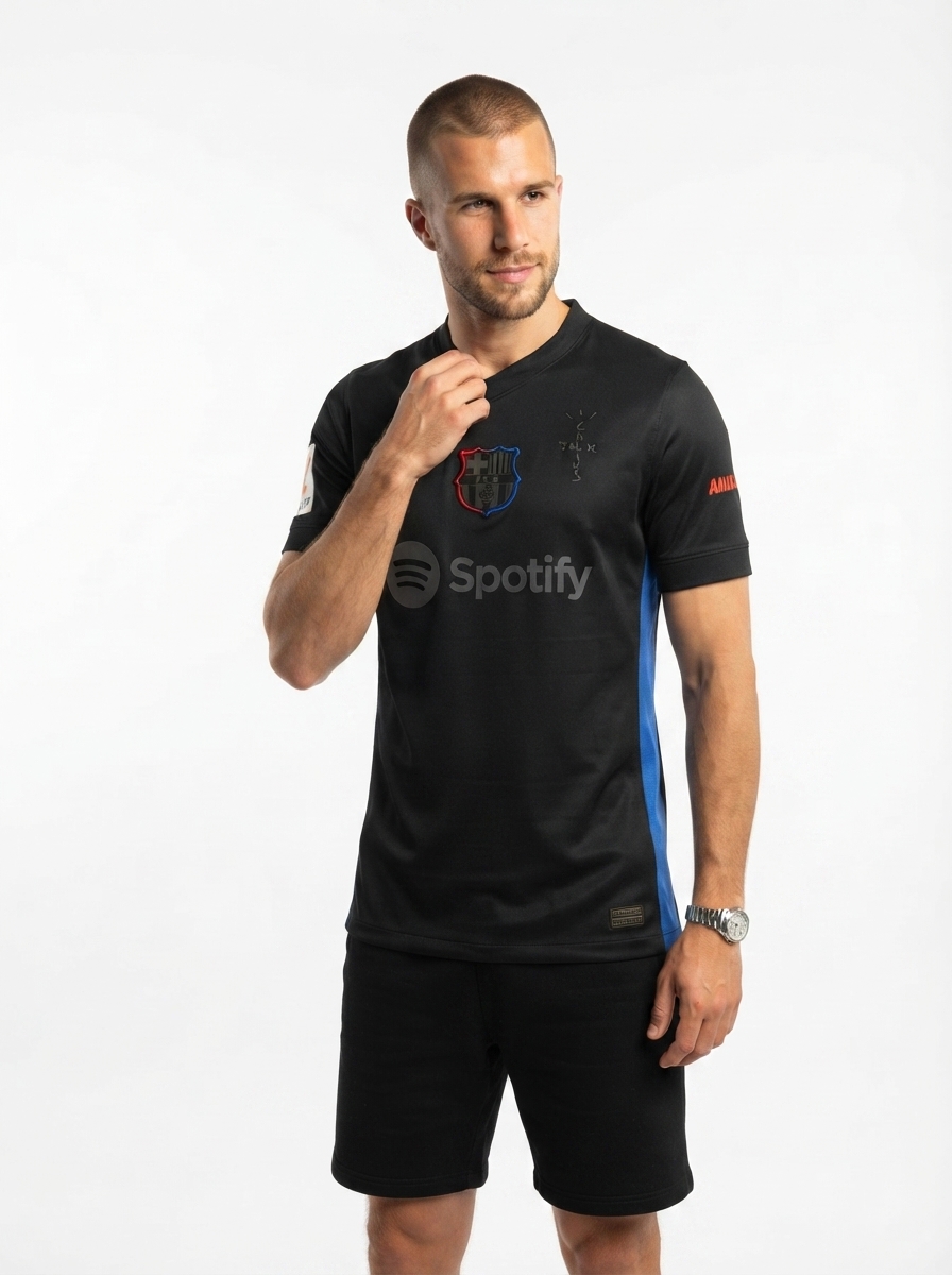 Barcelona Travis Scott Away Fan Jersey 2025/26 Spotify #11 Raphinha