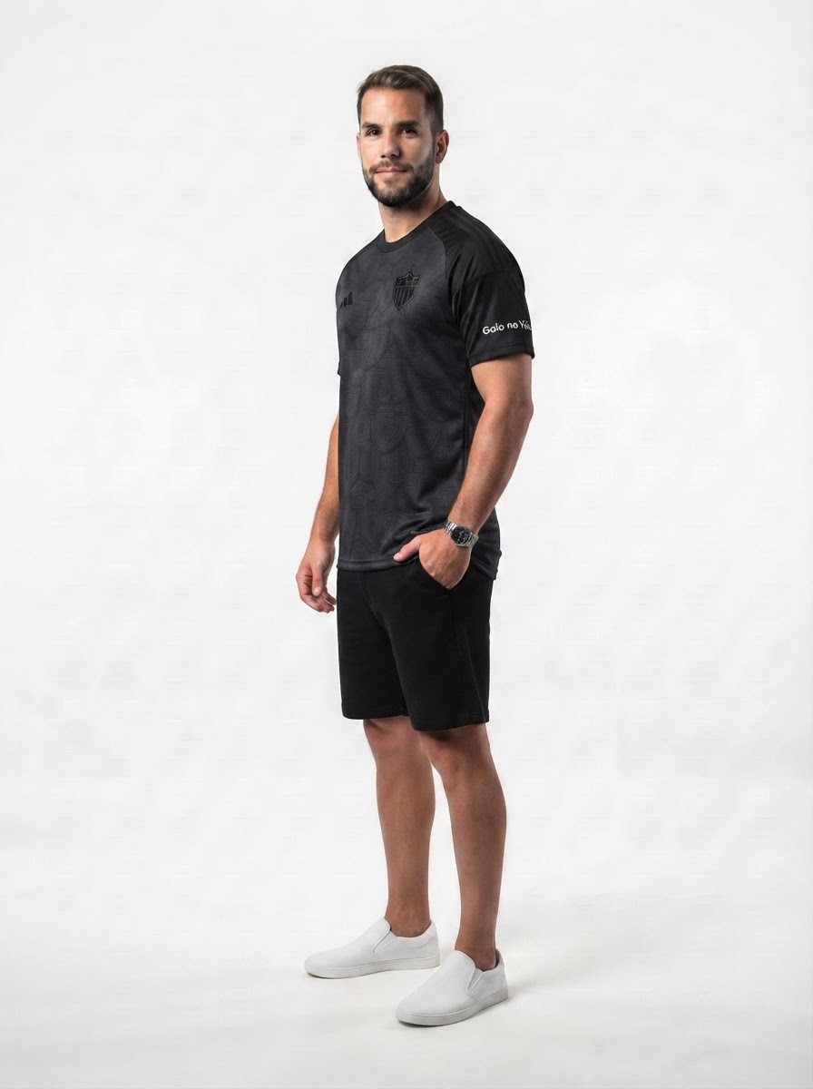 Camisa Atletico MG All Black 2025/26 - Galo na Veia