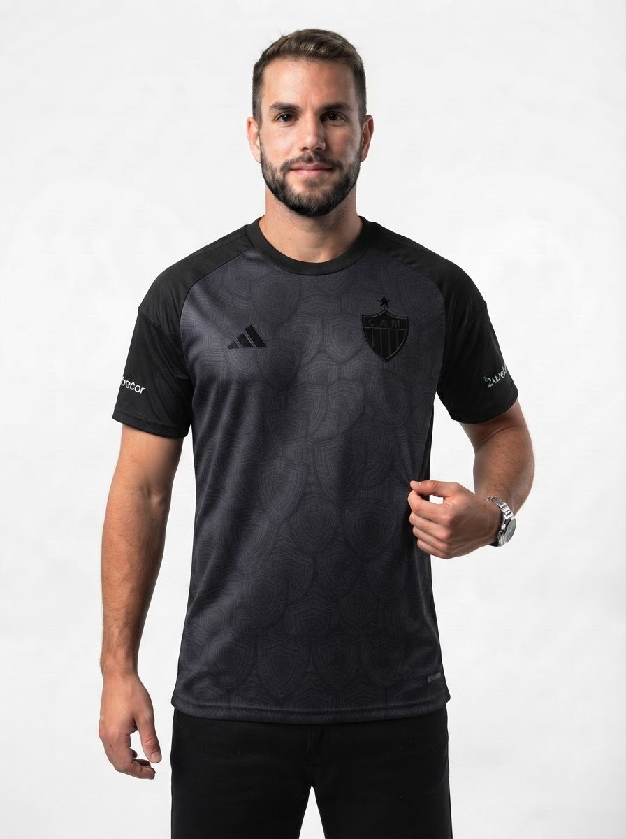 Camisa Atletico MG All Black 2025/26 - Galo na Veia