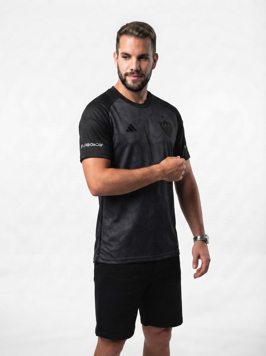 Camisa Atletico MG All Black 2025/26 - Galo na Veia