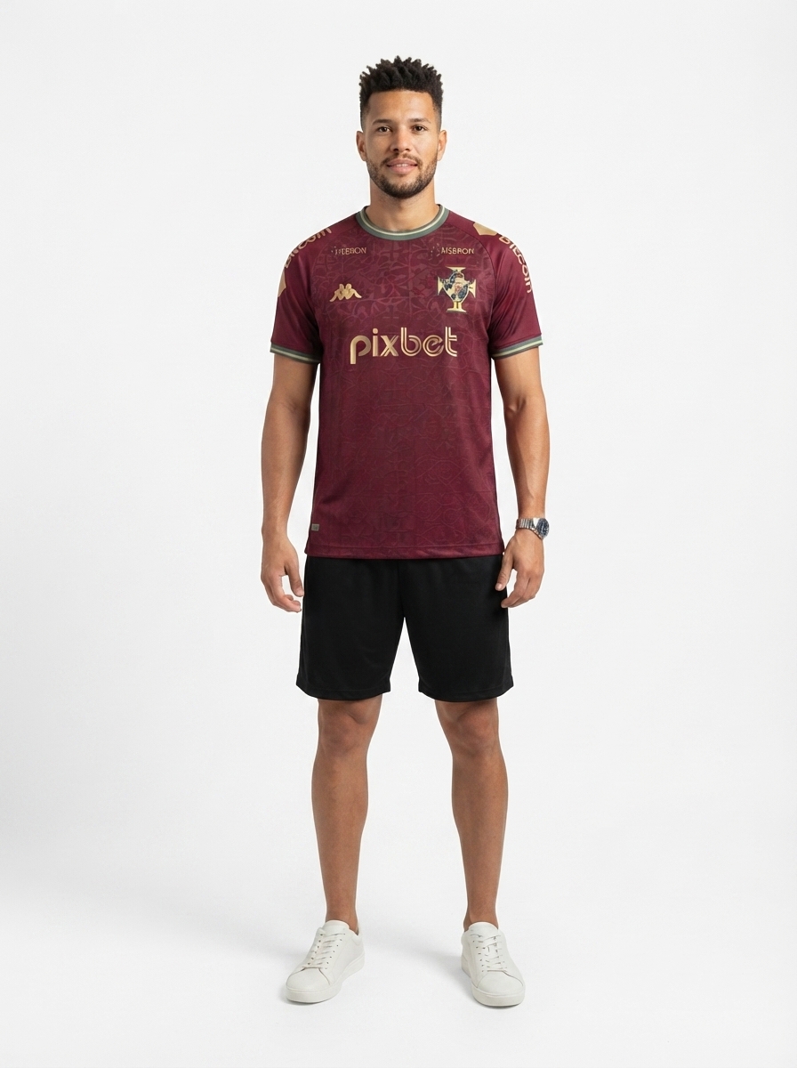 Vasco 22/23 Goalkeeper Jersey - Burgundy - with Sponsors - Fan Version