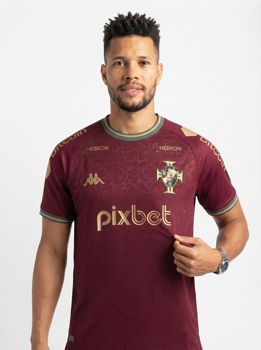 Vasco 22/23 Goalkeeper Jersey - Burgundy - with Sponsors - Fan Version