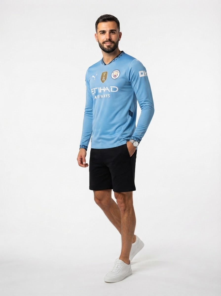 Manchester City UCL 24/25 I Home Jersey - Long Sleeve