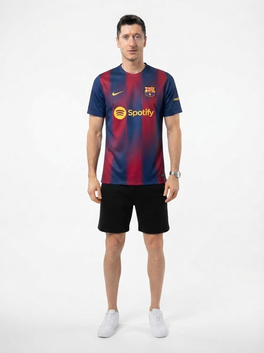 Barcelona Home Lewandowski 9 Home Fan Jersey 2025/26
