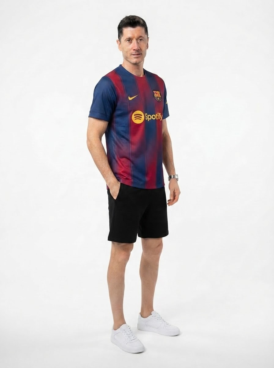 Barcelona Home Lewandowski 9 Home Fan Jersey 2025/26