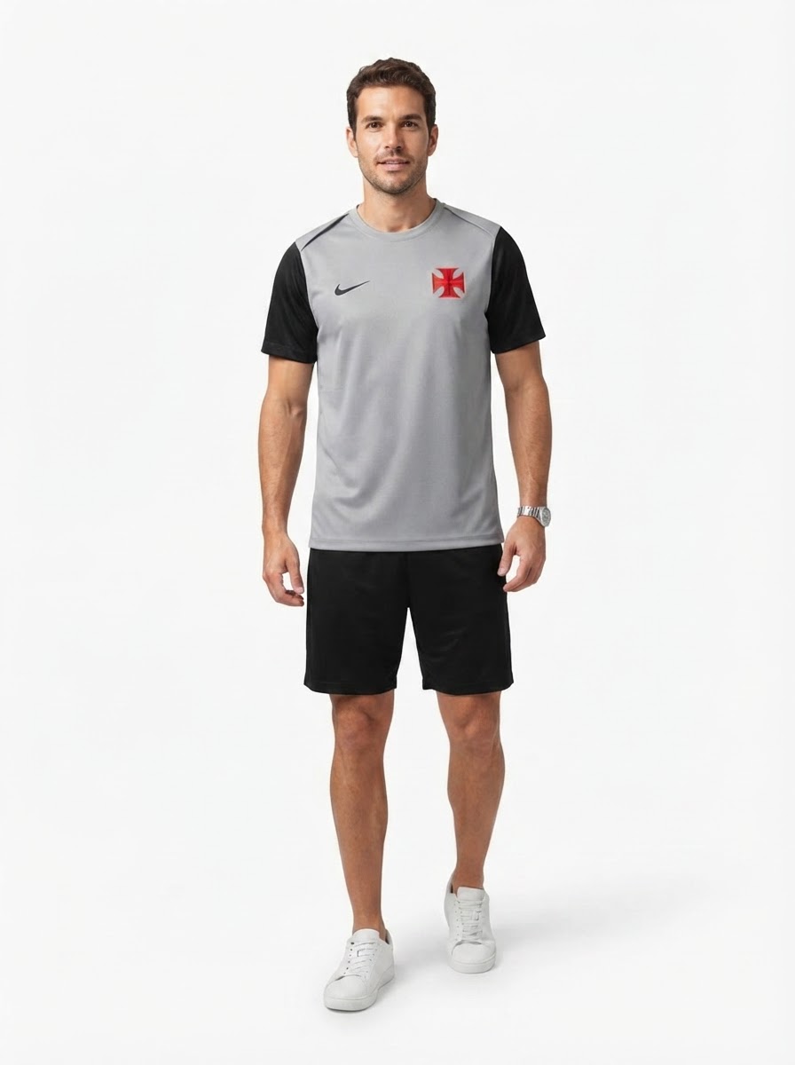 Jersey Vasco 2026/27 Fan Version - Training - Cinza+Preto