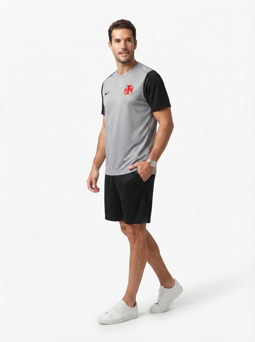 Jersey Vasco 2026/27 Fan Version - Training - Cinza+Preto