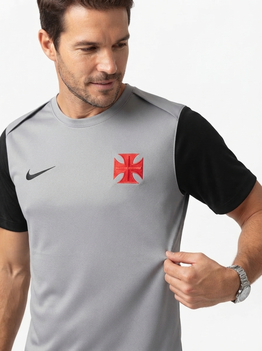 Jersey Vasco 2026/27 Fan Version - Training - Cinza+Preto