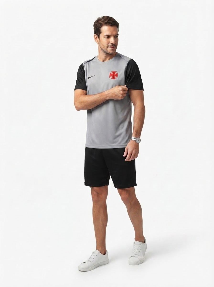 Jersey Vasco 2026/27 Fan Version - Training - Cinza+Preto