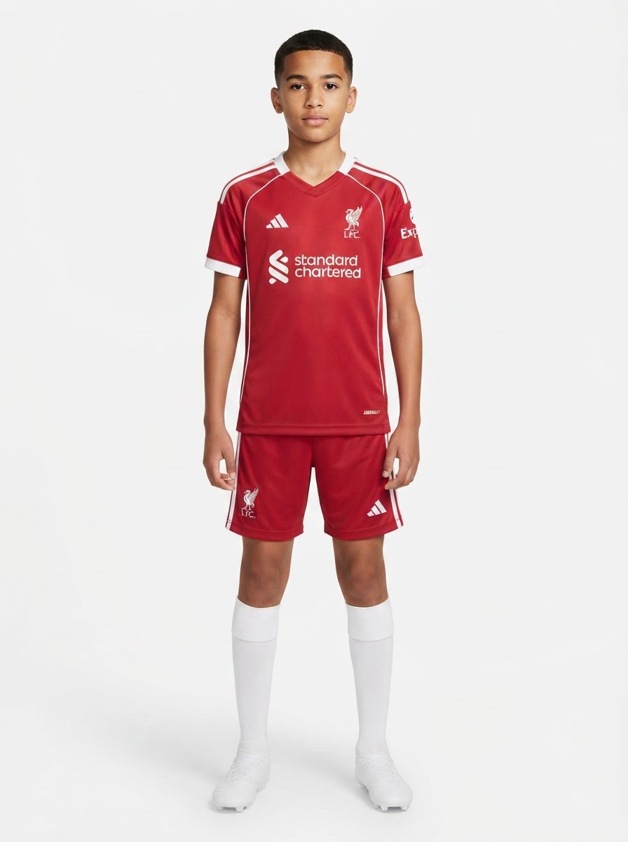 Liverpool 2025/26 Home Kids Kit