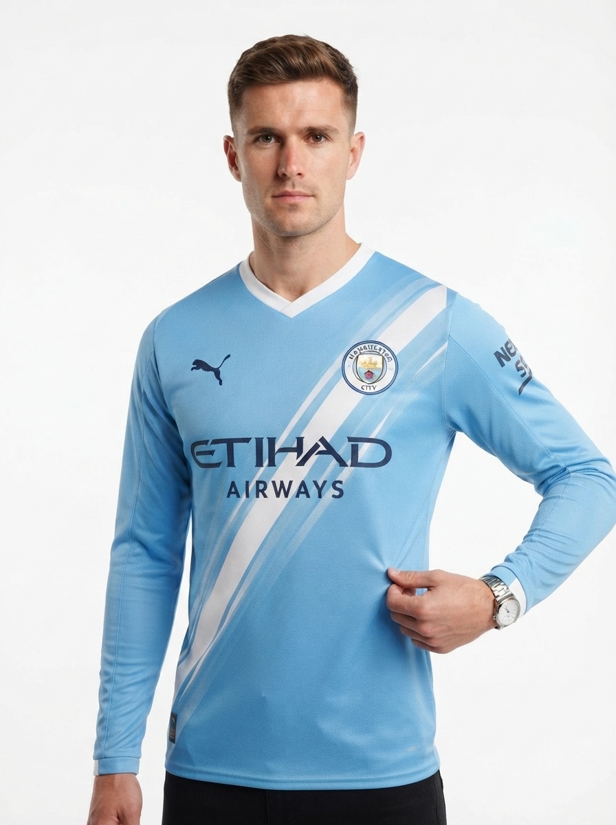 Manchester City Home Long Sleeve Fan Jersey 2025/26