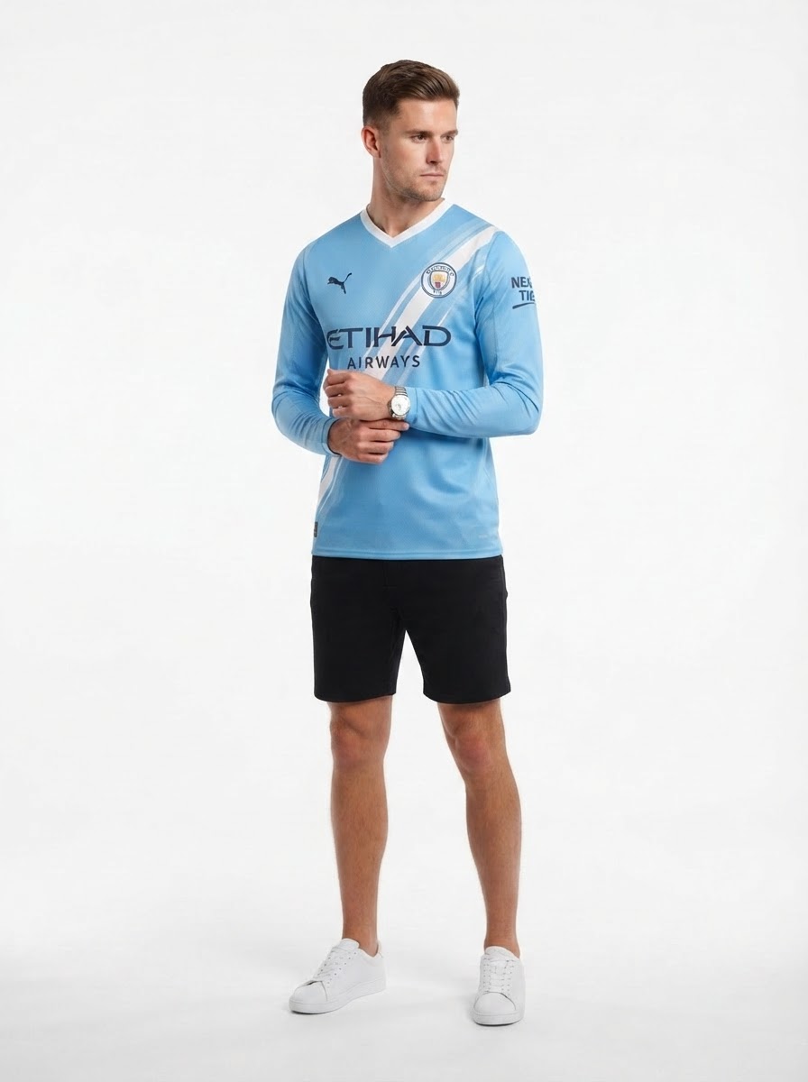 Manchester City Home Long Sleeve Fan Jersey 2025/26