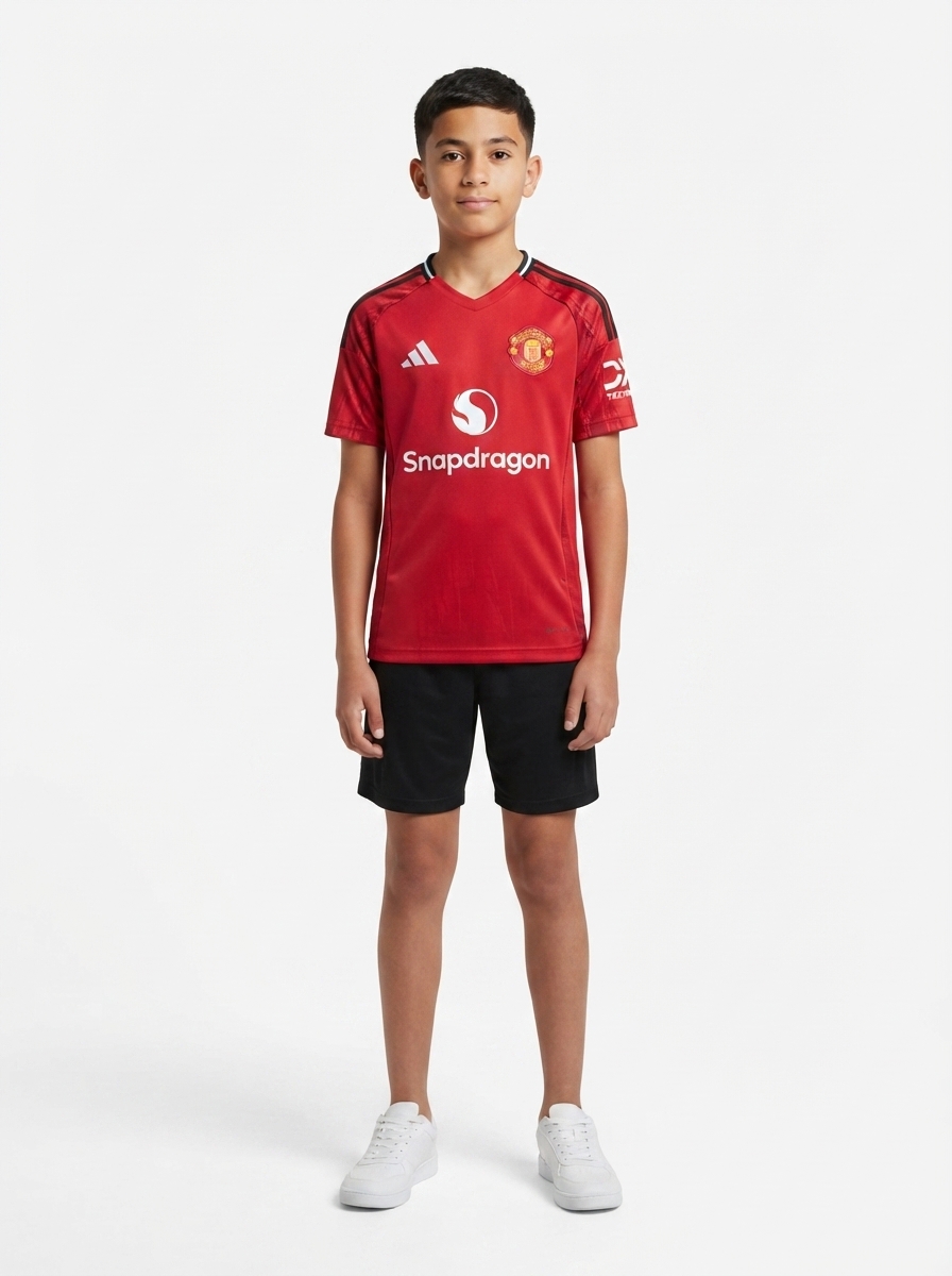 Manchester United 2025/26 Home Kids Kit