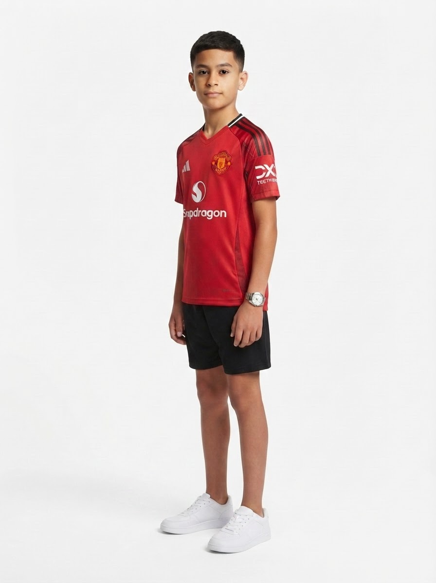 Manchester United 2025/26 Home Kids Kit