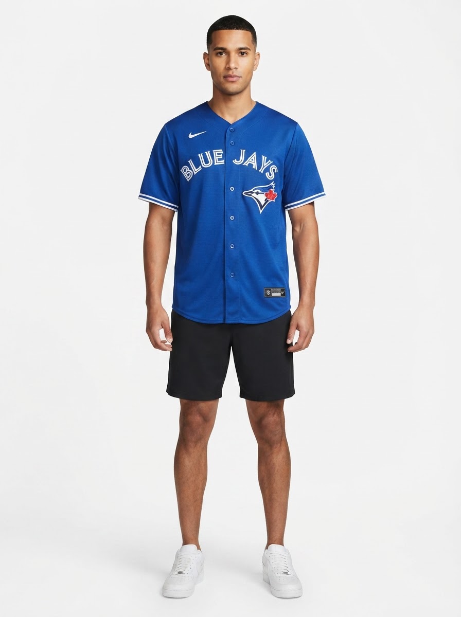 Jersey MLB Toronto Blue Jays II Torcedor Masculina Azul Vladimir Guerrero Jr. 27