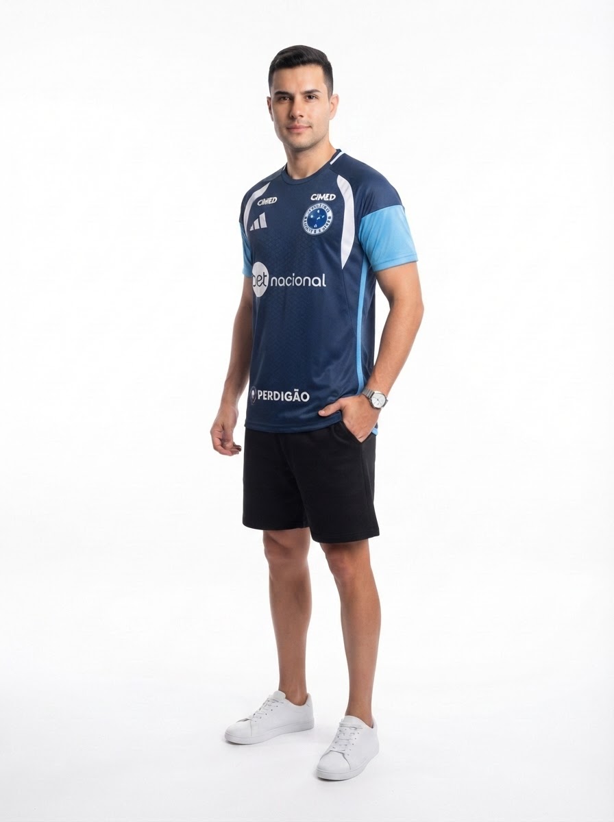 Camisa Cruzeiro Treino Comissão 2026 - Patrocínios
