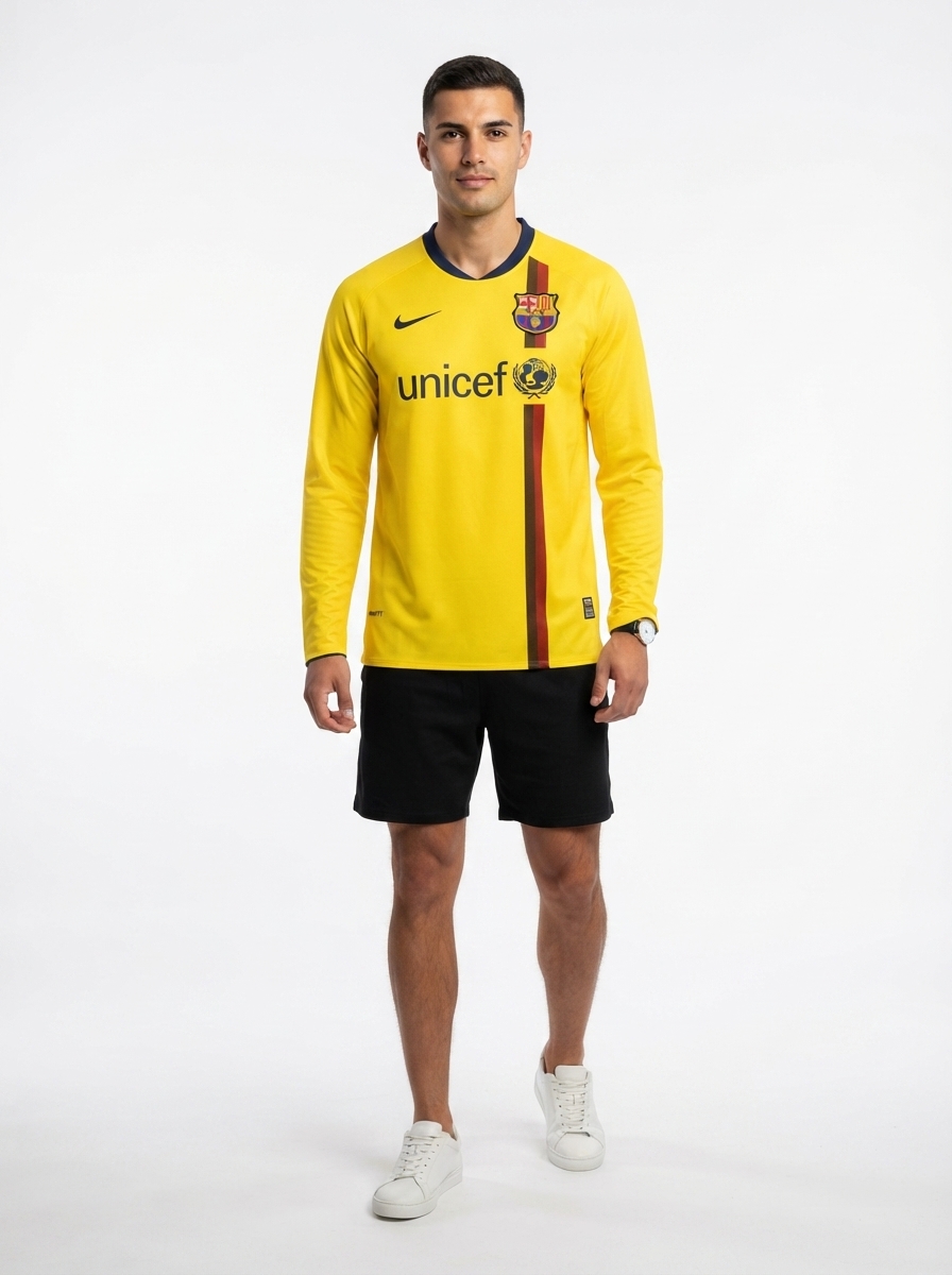Barcelona 08/09 II Away Jersey - Long Sleeve Retro Version