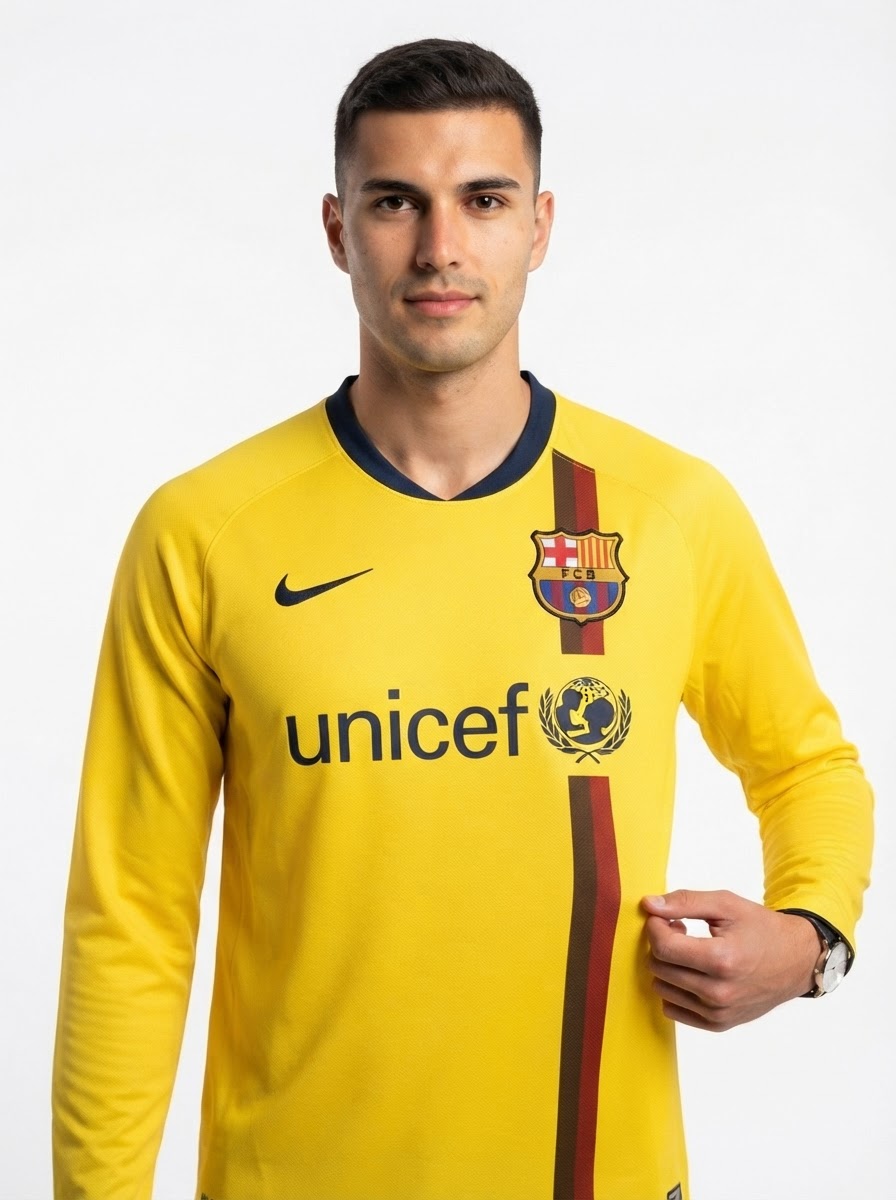 Barcelona 08/09 II Away Jersey - Long Sleeve Retro Version