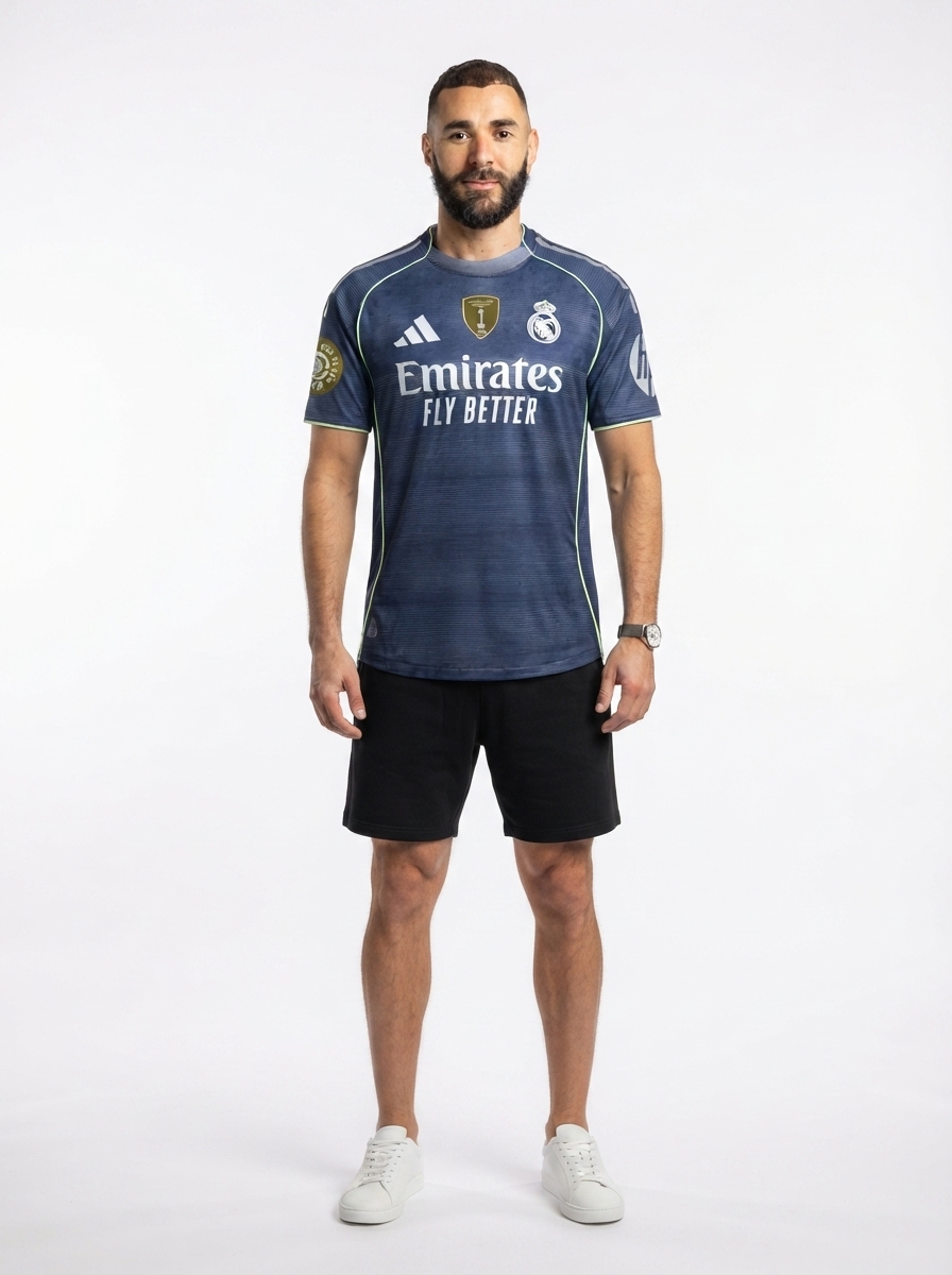 Real Madrid Away Fan Jersey 2025/26 - Patch 2025 Club World Cup + FIFA Intercontinental Champions