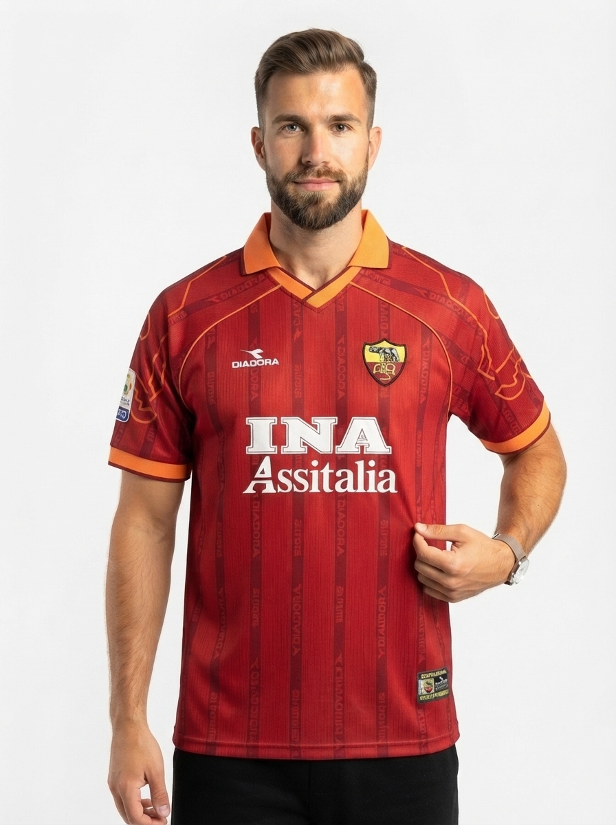 AS Roma 99/00 I Home Jersey - Retro Version