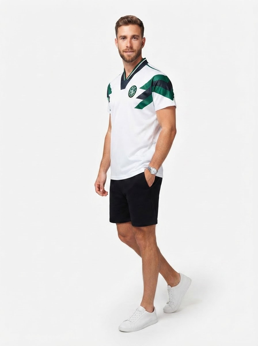 Camisola SPORTING VINTAGE retrô branca ANOS 90 - 2025/26 [pré venda: 11 a 22 dias úteis]