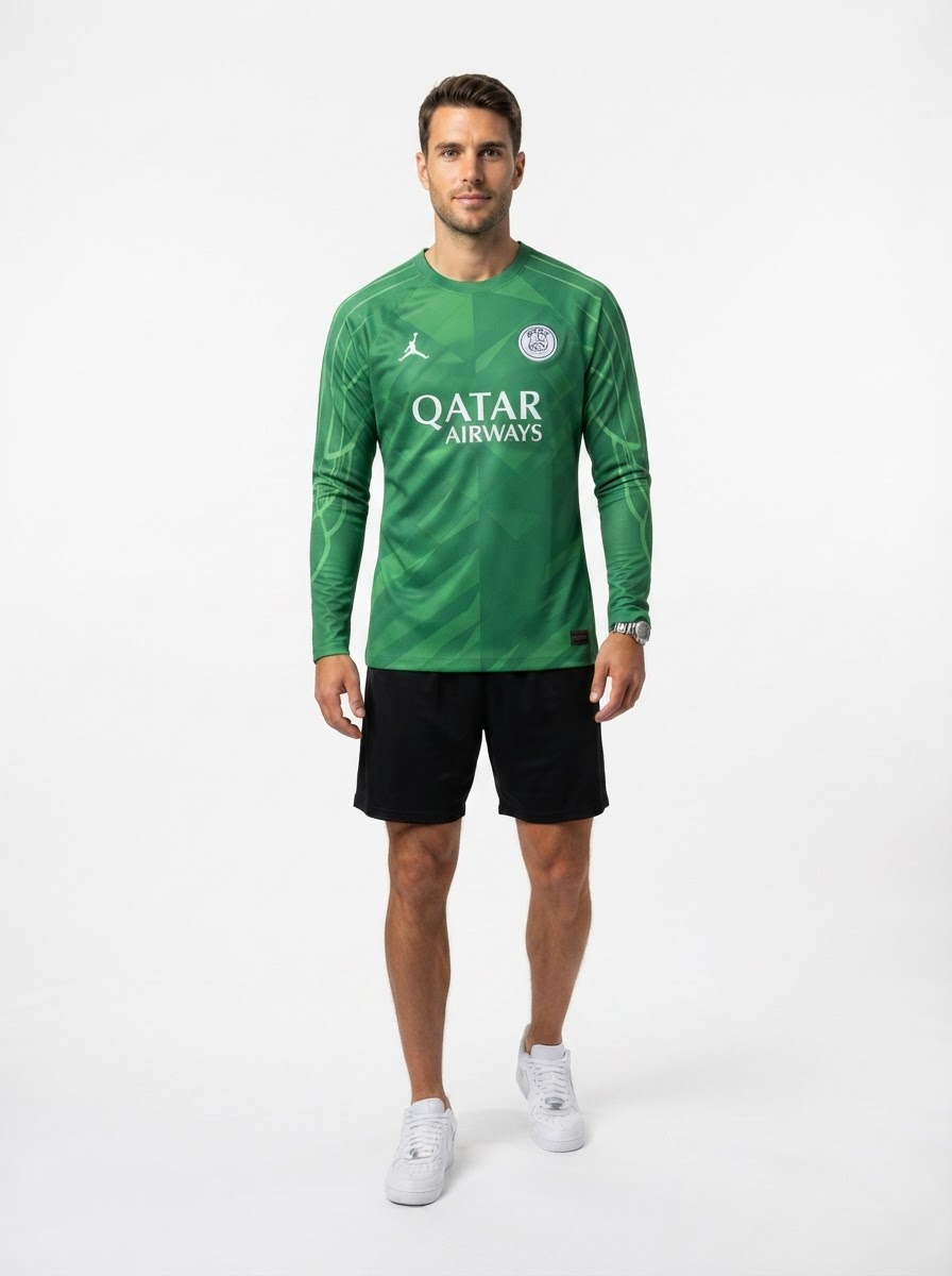 Paris Saint-Germain 2025/26 Green goalkeeper Long Sleeves Jersey