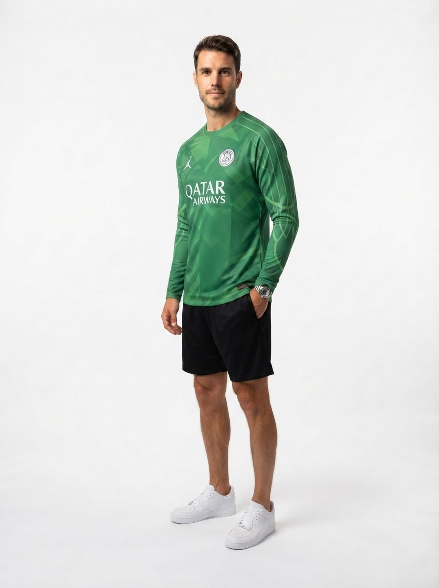 Paris Saint-Germain 2025/26 Green goalkeeper Long Sleeves Jersey